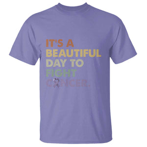 All Cancer Awareness T Shirt It's A Beautiful Day To Fight Cancer Lavender Ribbon TS11 Violet Print Your Wear