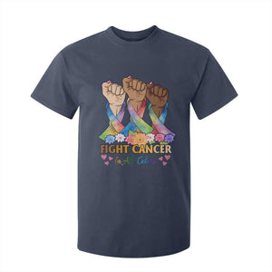 Funny All Cancer Awareness T Shirt For Kid Fight Cancer In All Colors Colorful Ribbon TS11 Navy Print Your Wear