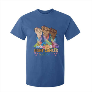 Funny All Cancer Awareness T Shirt For Kid Fight Cancer In All Colors Colorful Ribbon TS11 Royal Blue Print Your Wear