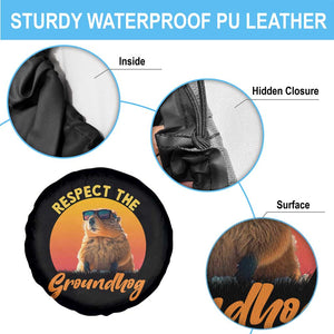 Funny Groundhog Day Spare Tire Cover Respect The Groundhog Woodchuck TS11 Print Your Wear