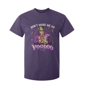 Funny Mardi Gras Trump T Shirt For Kid Don't Make Me Go Voodoo Y'all TS11 Purple Print Your Wear