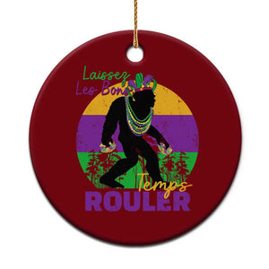 Funny Bigfoot Mardi Gras Ceramic Ornament Laissez Les Bons Temps Rouler Bald Cypress TS11 1pc Red Print Your Wear
