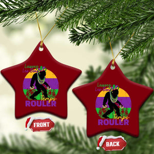 Funny Bigfoot Mardi Gras Ceramic Ornament Laissez Les Bons Temps Rouler Bald Cypress TS11 Print Your Wear