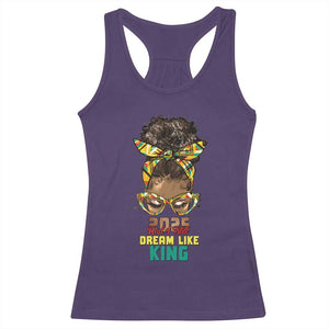 2025 And I Still Dream Like King MLK Day Racerback Tank Top Messy Bun Black History Month TS11 Purple Print Your Wear