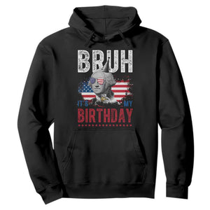 Funny George Washingtons Birthday Hoodie Bruh It Is My Birthday Presidents Day TS11 Black Print Your Wear