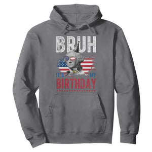 Funny George Washingtons Birthday Hoodie Bruh It Is My Birthday Presidents Day TS11 Charcoal Print Your Wear