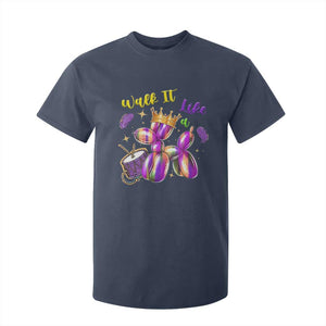 Funny Mardi Gras T Shirt For Kid Walk It Like A Dog Balloon New Orleans TS11 Navy Print Your Wear