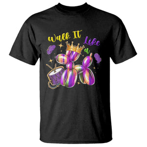 Funny Mardi Gras T Shirt Walk It Like A Dog Balloon New Orleans TS11 Black Print Your Wear