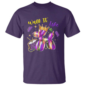 Funny Mardi Gras T Shirt Walk It Like A Dog Balloon New Orleans TS11 Purple Print Your Wear