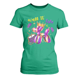 Funny Mardi Gras T Shirt For Women Walk It Like A Dog Balloon New Orleans TS11 Irish Green Print Your Wear