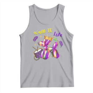 Funny Mardi Gras Tank Top Walk It Like A Dog Balloon New Orleans TS11 Athletic Heather Print Your Wear