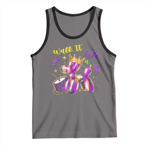 Funny Mardi Gras Tank Top Walk It Like A Dog Balloon New Orleans TS11 Deep Heather Black Print Your Wear