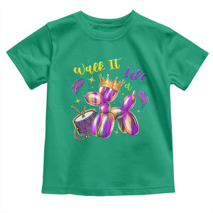 Funny Mardi Gras Toddler T Shirt Walk It Like A Dog Balloon New Orleans TS11 Irish Green Print Your Wear