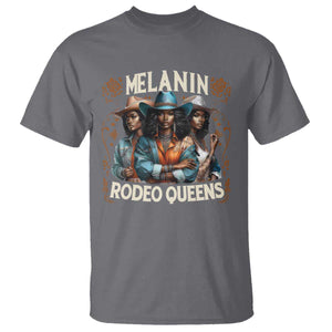 Melanin Rodeo Queen T Shirt African American Melanin Black Cowgirl Swag TS11 Charcoal Print Your Wear