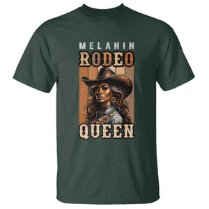 Melanin Rodeo Queen T Shirt African American Melanin Black Cowgirl TS11 Dark Forest Green Print Your Wear