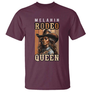 Melanin Rodeo Queen T Shirt African American Melanin Black Cowgirl TS11 Maroon Print Your Wear