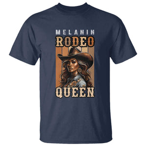 Melanin Rodeo Queen T Shirt African American Melanin Black Cowgirl TS11 Navy Print Your Wear