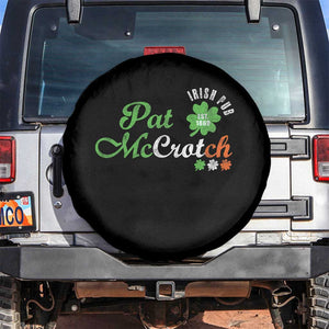 Pat McCrotch Irish Pub Spare Tire Cover St Patricks Day Drinking Humor TS11 No hole Black Print Your Wear