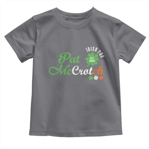 Pat McCrotch Irish Pub Toddler T Shirt St Patricks Day Drinking Humor TS11 Charcoal Print Your Wear