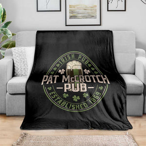 Funny Pat McCrotch Irish Pub Throw Blanket St Patricks Day Adult Humor Party Drinking TS11 Print Your Wear
