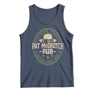 Funny Pat McCrotch Irish Pub Tank Top St Patricks Day Adult Humor Party Drinking TS11 Navy Print Your Wear