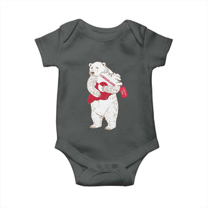 Greenland Is Not For Sale Baby Onesie Greenland Bear Hug TS11 Dark Heather Print Your Wear