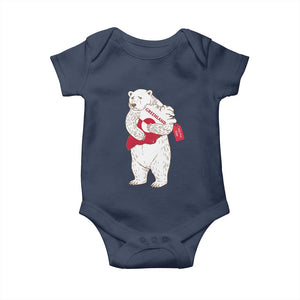 Greenland Is Not For Sale Baby Onesie Greenland Bear Hug TS11 Navy Print Your Wear