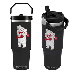 Greenland Is Not For Sale Flip Straw Tumbler Greenland Bear Hug TS11 One Size: 30 oz Black Print Your Wear