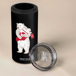 Greenland Is Not For Sale 4 in 1 Can Cooler Tumbler Greenland Bear Hug TS11 Print Your Wear
