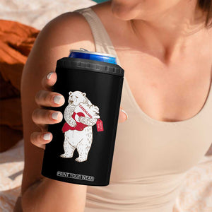 Greenland Is Not For Sale 4 in 1 Can Cooler Tumbler Greenland Bear Hug TS11 Print Your Wear