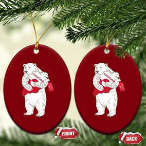 Greenland Is Not For Sale Ceramic Ornament Greenland Bear Hug TS11 Print Your Wear