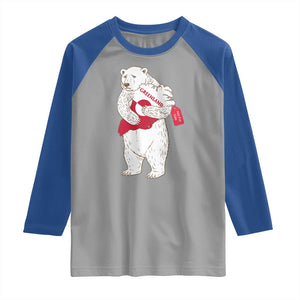 Greenland Is Not For Sale Raglan Shirt Greenland Bear Hug TS11 Sport Gray Royal Print Your Wear