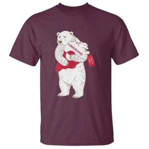 Greenland Is Not For Sale T Shirt Greenland Bear Hug TS11 Maroon Print Your Wear