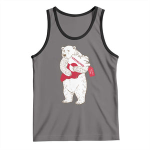 Greenland Is Not For Sale Tank Top Greenland Bear Hug TS11 Deep Heather Black Print Your Wear