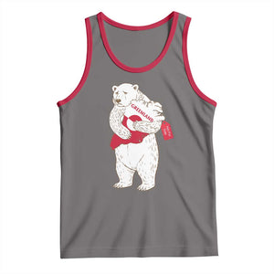 Greenland Is Not For Sale Tank Top Greenland Bear Hug TS11 Deep Heather Red Print Your Wear