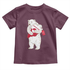 Greenland Is Not For Sale Toddler T Shirt Greenland Bear Hug TS11 Maroon Print Your Wear
