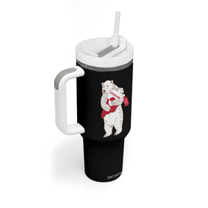 Greenland Is Not For Sale Tumbler With Handle Greenland Bear Hug TS11 Print Your Wear