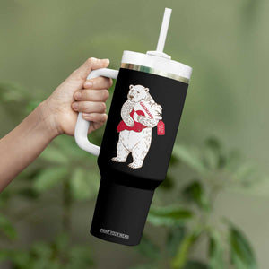 Greenland Is Not For Sale Tumbler With Handle Greenland Bear Hug TS11 Print Your Wear