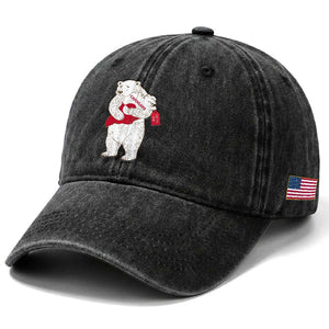 Greenland Is Not For Sale Washed Cotton Baseball Cap Greenland Bear Hug TS11 Print Your Wear