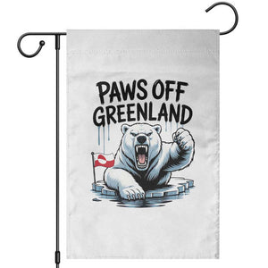 Paws Off Greenland Garden Flag Resist Polar Bear Political Satire TS11 Black Print Your Wear