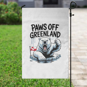 Paws Off Greenland Garden Flag Resist Polar Bear Political Satire TS11 Print Your Wear