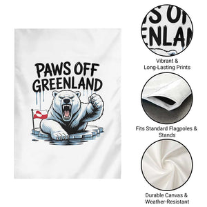 Paws Off Greenland Garden Flag Resist Polar Bear Political Satire TS11 Print Your Wear