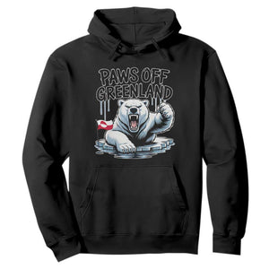 Paws Off Greenland Hoodie Resist Polar Bear Political Satire TS11 Black Print Your Wear