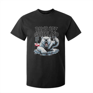 Paws Off Greenland T Shirt For Kid Resist Polar Bear Political Satire TS11 Black Print Your Wear