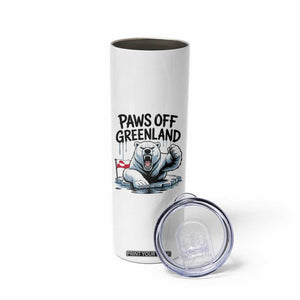 Paws Off Greenland Skinny Tumbler Resist Polar Bear Political Satire TS11 Print Your Wear