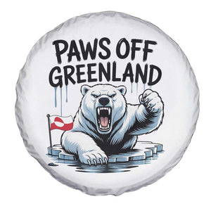 Paws Off Greenland Spare Tire Cover Resist Polar Bear Political Satire TS11 Print Your Wear