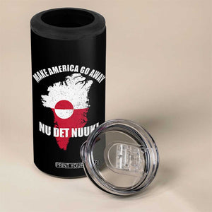 Nu Det Nuuk Make America Go Away 4 in 1 Can Cooler Tumbler Support Greenland Political Statement TS11 Print Your Wear
