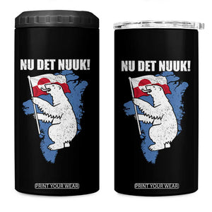 Nu Det Nuuk Nows Enough 4 in 1 Can Cooler Tumbler Funny Saying Bear Greenlandic Flag TS11 One Size: 16 oz Black Print Your Wear