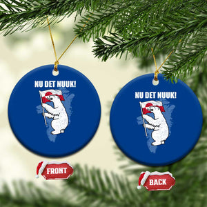 Nu Det Nuuk Nows Enough Ceramic Ornament Funny Saying Bear Greenlandic Flag TS11 1pc Blue Print Your Wear