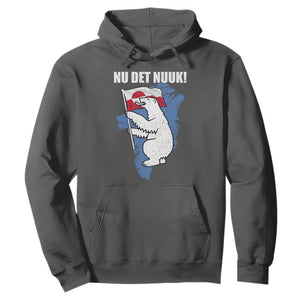 Nu Det Nuuk Nows Enough Hoodie Funny Saying Bear Greenlandic Flag TS11 Dark Heather Print Your Wear